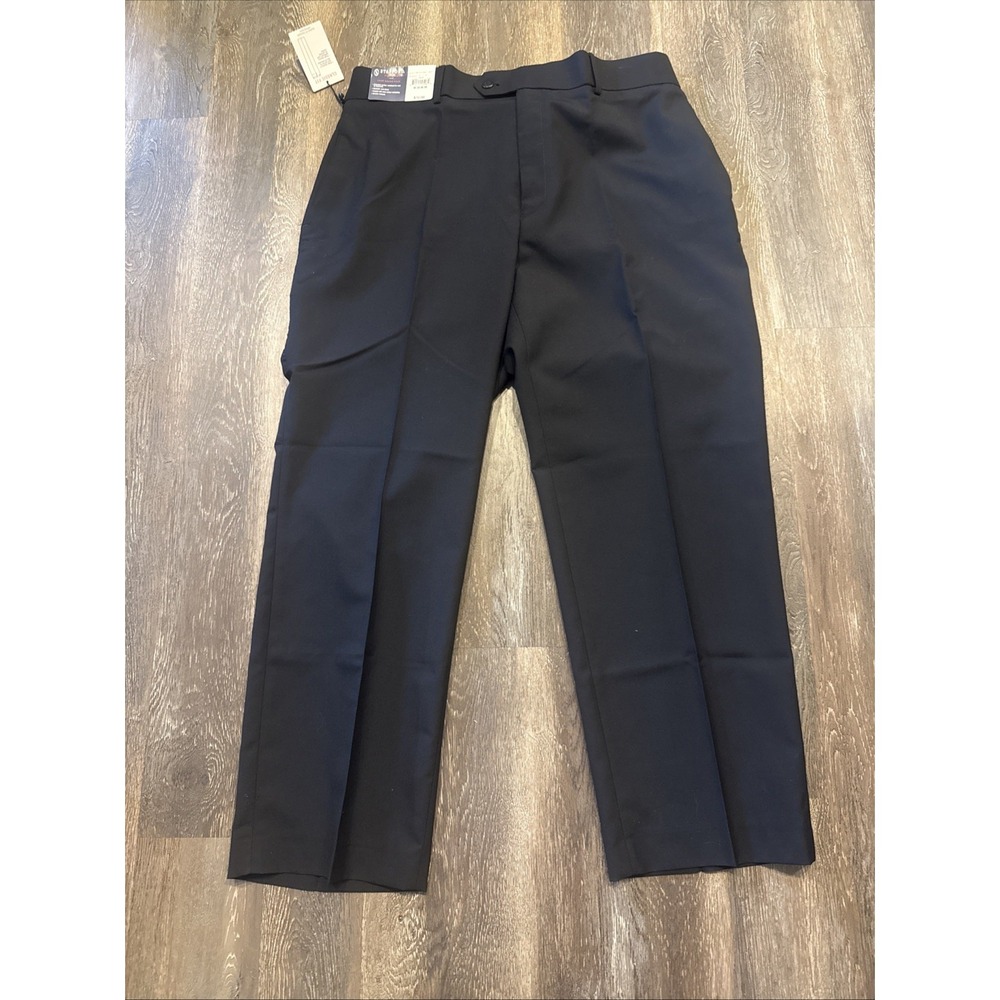 Stafford Performance Dress Pants Men's 38x30 Navy Wool Blend Classic Fit NWT
